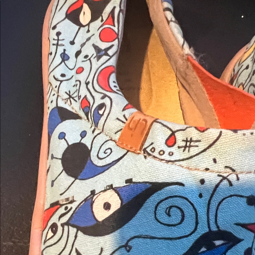 UIN Toledo Women's Blue Silence Art Painted Travel Slip on Canvas Shoes - Picture 5 of 11